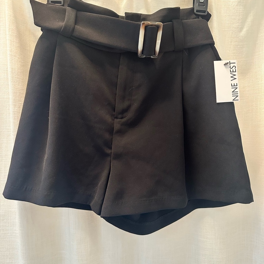 Nine West Black High Waist Dress Shorts